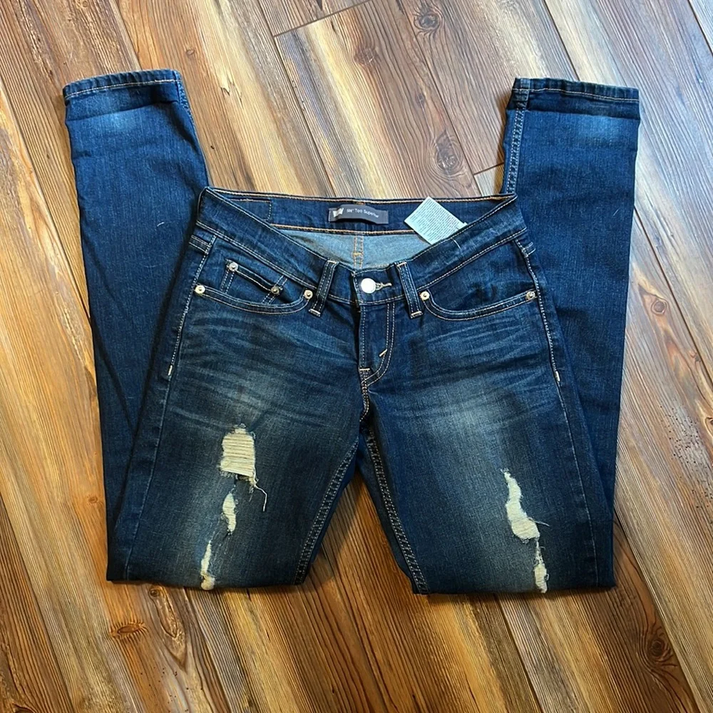 Levi’s Distressed 524 Too Superlow Jeans, Size 1M (25x32) - Picture 8 of 15